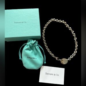 Tiffany & Co. Silver Chain Necklace with Blue Packaging